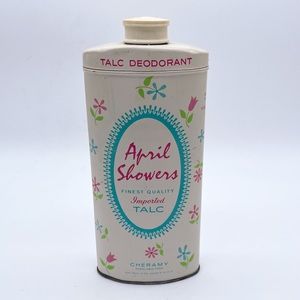 Vintage April Showers Tin Talc by Cheramy Paris New York